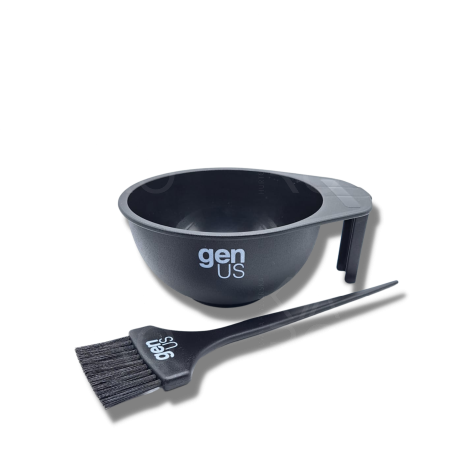 GENUS AKCESORIA miseczka i pędzelek do farbowania czarne