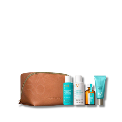 MOROCCANOIL Volume zestaw podróżny w beżowej kosmetyczce | Objętość