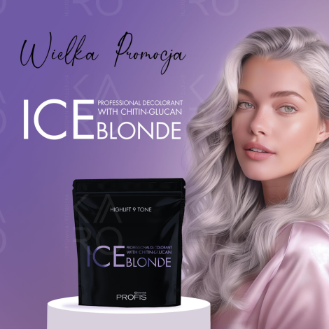 PROFIS ICE BLONDE bezpyłowy 9 tonowy rozjaśniacz do włosów 40 g - 3