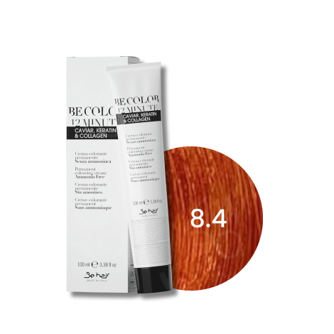 BE HAIR BE COLOR 12 MINUTE farba do włosów bez amoniaku 100 ml | 8.4