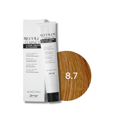 BE HAIR BE COLOR 12 MINUTE farba do włosów bez amoniaku 100 ml | 8.7