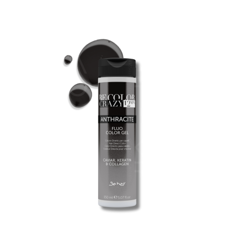 BE HAIR BE COLOR CRAZY bezpośrednia żelowa farba toner 150 ml | Anthracite - 2