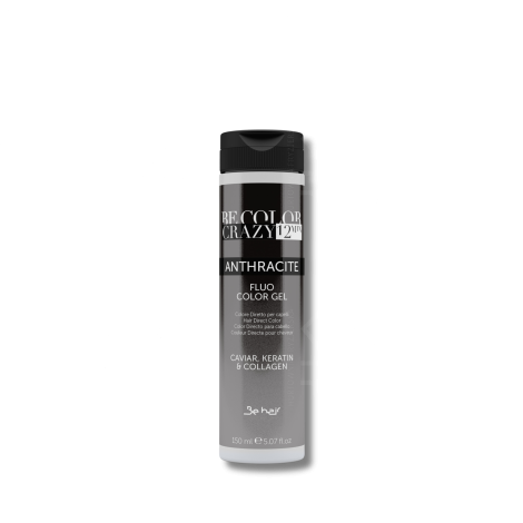 BE HAIR BE COLOR CRAZY bezpośrednia żelowa farba toner 150 ml | Anthracite
