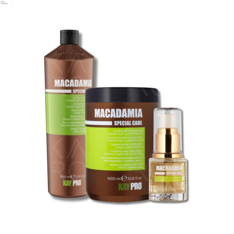 KAYPRO MACADAMIA zestaw | szampon 1000 ml + odżywka 1000 ml + serum 20 ml