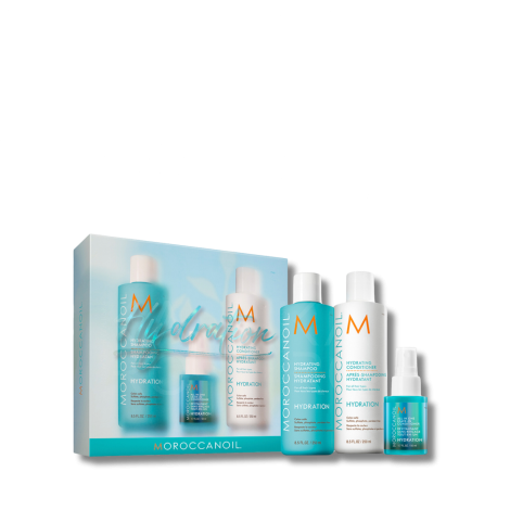MOROCCANOIL HYDRATION zestaw | szampon + odżywka + leave-in + balsam