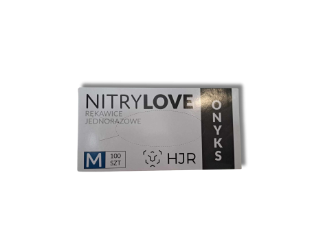 HJR ONYKS Rękawiczki nitrylowe czarne 100szt | M
