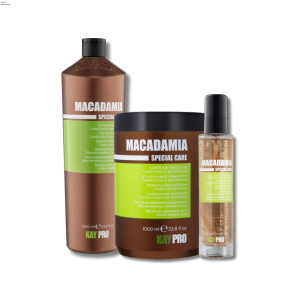 KAYPRO MACADAMIA zestaw | szampon 1000 ml + odżywka 1000 ml + serum 100 ml