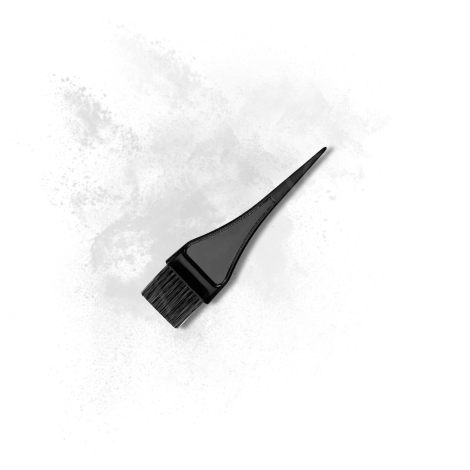 SIBEL pędzel pędzelek  do farbowania włosów krótki czarny - 2