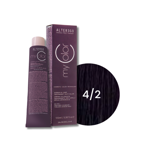 ALTER EGO MY COLOR trwała farba do włosów bez amoniaku 100 ml | 4/2