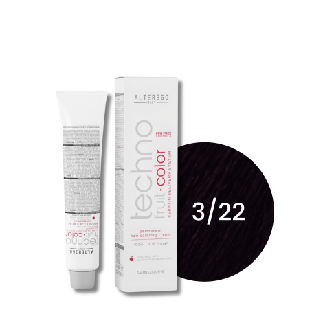 ALTER EGO TECHNOFRUIT trwała farba do włosów z keratyną 100 ml | 3/22