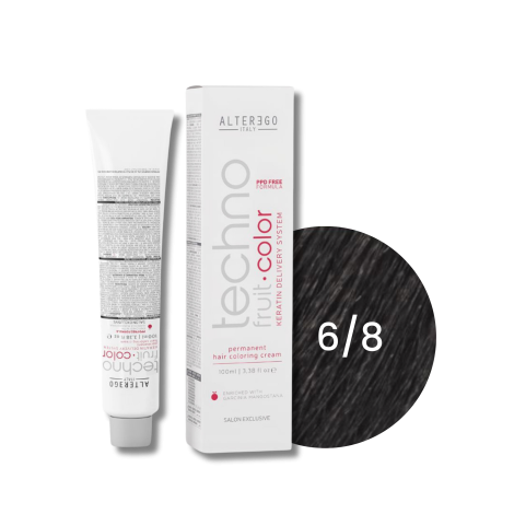ALTER EGO TECHNOFRUIT trwała farba do włosów z keratyną 100 ml | 6/8