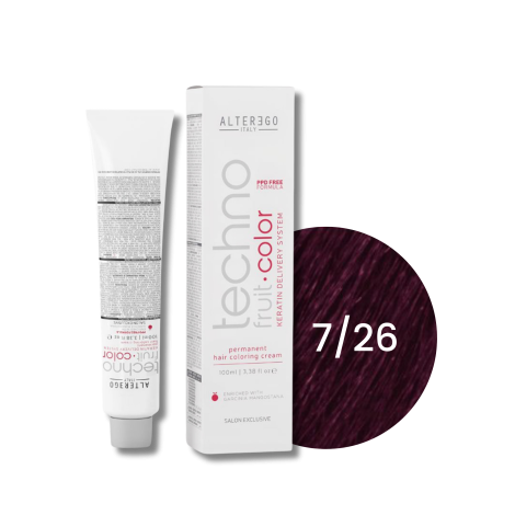 ALTER EGO TECHNOFRUIT trwała farba do włosów z keratyną 100 ml | 7/26