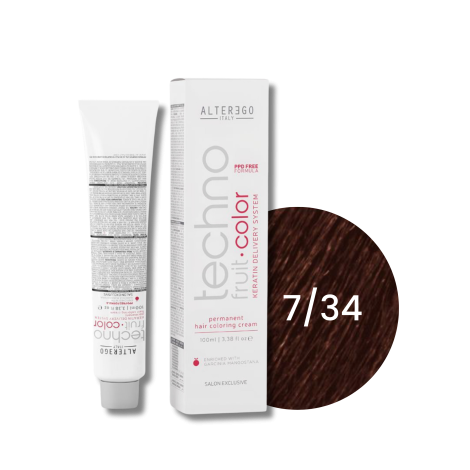ALTER EGO TECHNOFRUIT trwała farba do włosów z keratyną 100 ml | 7/34