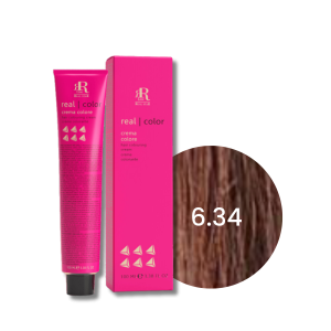 RR LINE REAL COLOR trwała farba do włosów w kremie 100 ml | 6.34