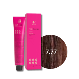 RR LINE REAL COLOR trwała farba do włosów w kremie 100 ml | 7.77
