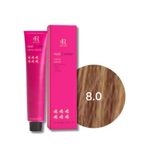 RR LINE REAL COLOR trwała farba do włosów w kremie 100 ml | 8.0