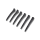 BLACKOMB Karbonowe klipsy fryzjerskie czarne 11,5 cm 6 szt.