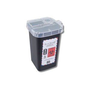 BLACKOMB Pojemnik pudełko czarny kosz na zużyte żyletki ostrza