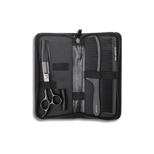 BLACKOMB Profesjonalne czarne nożyczki degażówki fryzjerskie 6,0