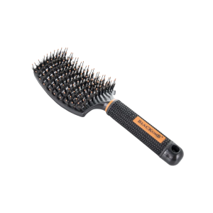 BLACKOMB Szczotka profilowana do włosów z naturalnym włosiem dzika czarna