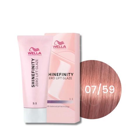 WELLA SHINEFINITY Zero Lift Glaze półtrwała farba do włosów 60 ml | 07/59