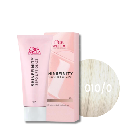 WELLA SHINEFINITY Zero Lift Glaze półtrwała farba do włosów 60 ml | 010/0