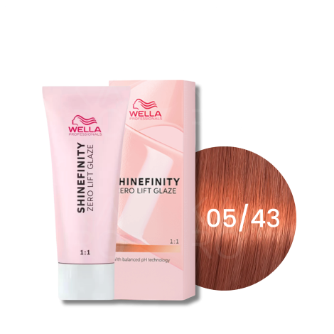 WELLA SHINEFINITY Zero Lift Glaze półtrwała farba do włosów 60 ml | 05/43