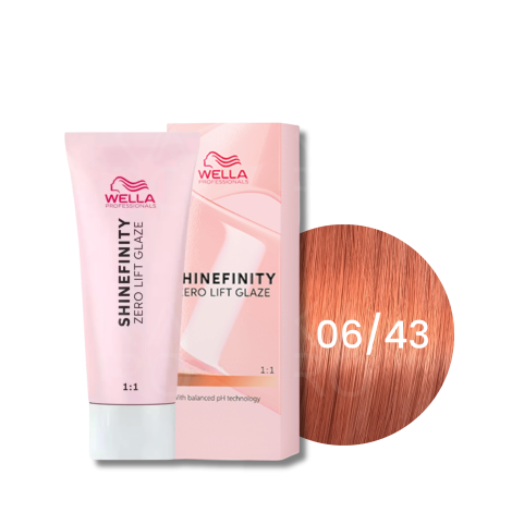 WELLA SHINEFINITY Zero Lift Glaze półtrwała farba do włosów 60 ml | 06/43