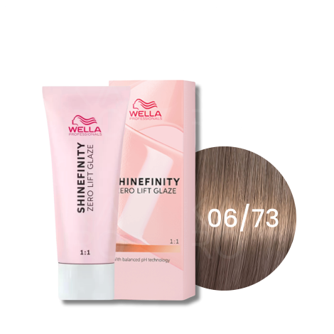 WELLA SHINEFINITY Zero Lift Glaze półtrwała farba do włosów 60 ml | 06/73