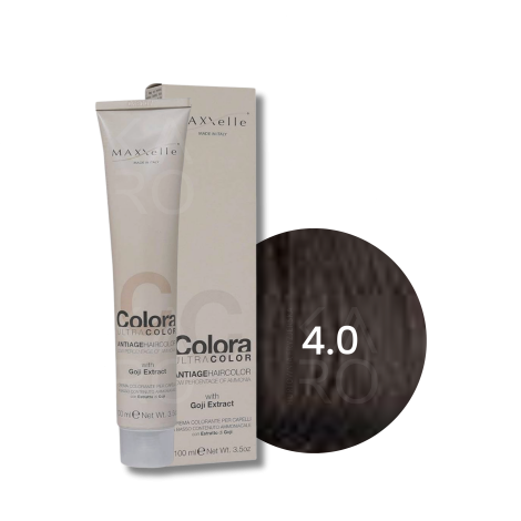 MAXXELLE COLORA ULTRA COLOR trwała farba do włosów anti-age 100 ml | 4.0