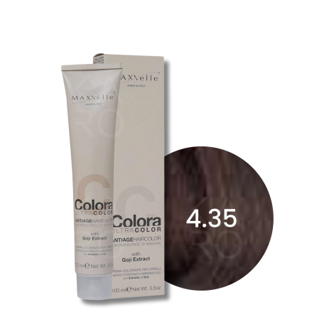 MAXXELLE COLORA ULTRA COLOR trwała farba do włosów anti-age 100 ml | 4.35