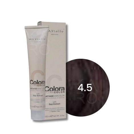 MAXXELLE COLORA ULTRA COLOR trwała farba do włosów anti-age 100 ml | 4.5