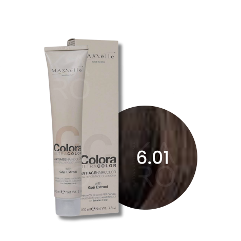 MAXXELLE COLORA ULTRA COLOR trwała farba do włosów anti-age 100 ml | 6.01