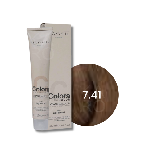 MAXXELLE COLORA ULTRA COLOR trwała farba do włosów anti-age 100 ml | 7.41