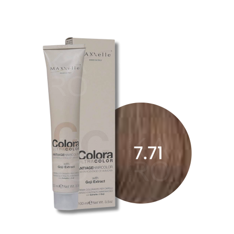MAXXELLE COLORA ULTRA COLOR trwała farba do włosów anti-age 100 ml | 7.71