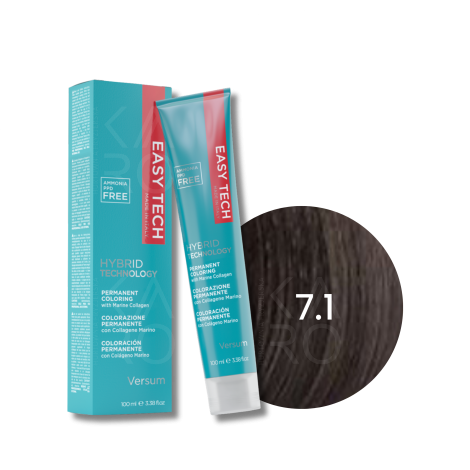 VERSUM EASY TECH trwała farba do włosów bez amoniaku 100 ml | 7.1