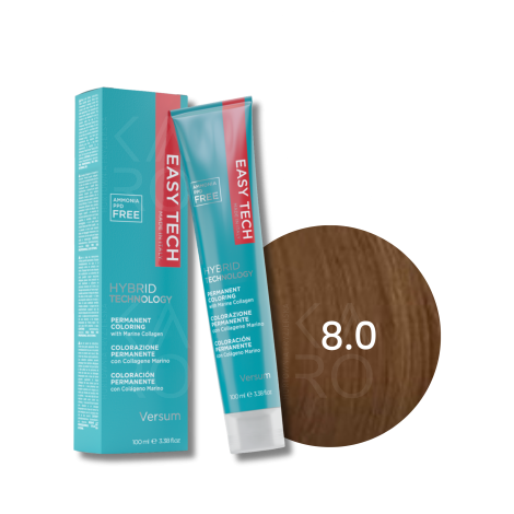 VERSUM EASY TECH trwała farba do włosów bez amoniaku 100 ml | 8.0