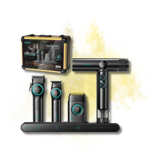 VGR PRO 4IN1 zestaw w walizce | maszynka + trymer + golarka + suszarka - image 2