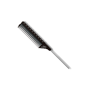 Y.S. PARK 154 grzebień z włókna węglowego ze szpikulcem | Czarny