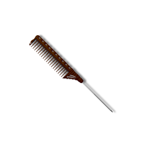 Y.S. PARK 154 grzebień z włókna węglowego ze szpikulcem | Czekolada