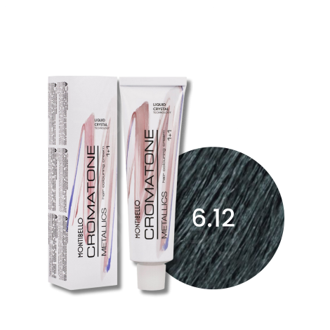 MONTIBELLO CROMATONE METALLICS profesjonalna farba do włosów 60 ml | 6.12
