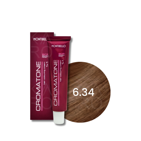 MONTIBELLO CROMATONE profesjonalna trwała farba do włosów 60 ml | 6.34