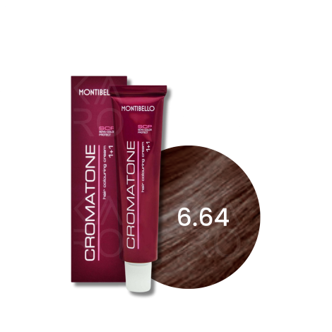 MONTIBELLO CROMATONE profesjonalna trwała farba do włosów 60 ml | 6.64