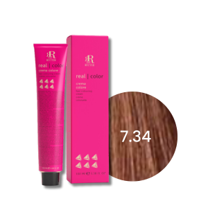 RR LINE REAL COLOR trwała farba do włosów w kremie 100 ml | 7.34