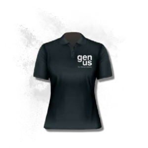 GENUS AKCESORIA koszulka czarna polo damska - image 2