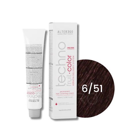 ALTER EGO TECHNOFRUIT trwała farba do włosów z keratyną 100 ml | 6/51