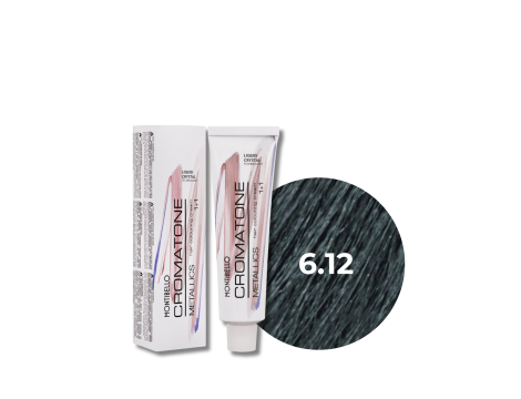 MONTIBELLO CROMATONE METALLICS profesjonalna farba do włosów 60 ml | 6.12