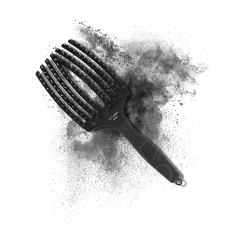 OLIVIA GARDEN FINGERBRUSH COMBO szczotka z włosiem dzika L | Black - 2