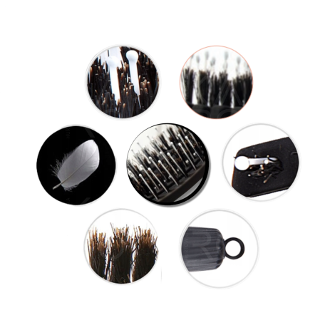 OLIVIA GARDEN FINGERBRUSH COMBO szczotka z włosiem dzika M | Black - 4