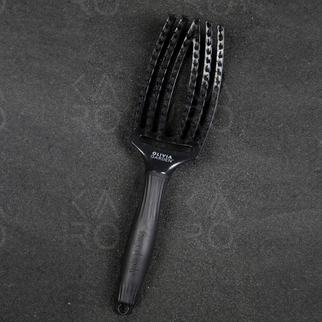 OLIVIA GARDEN FINGERBRUSH COMBO szczotka z włosiem dzika M | Black Onix - 4